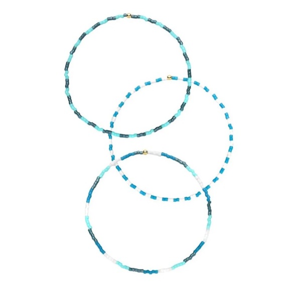 NEW Gorjana Laguna Gigi Stripe Bracelet Set - Picture 2 of 4